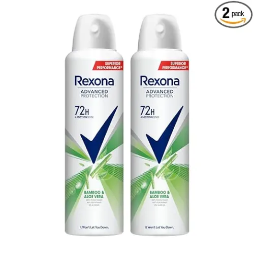 Image of Rexona Advanced Protection Bamboo & Aloe Vera with MotionSense | 0% Alcohol | 72H Non Stop Protection | For Women | 200 