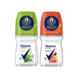 Rexona Matcha Tea & Vanilla and Sandalwood & Jojoba Oil Antiperspirant Roll-On | for Women | Limited Edition Pack - ICC 