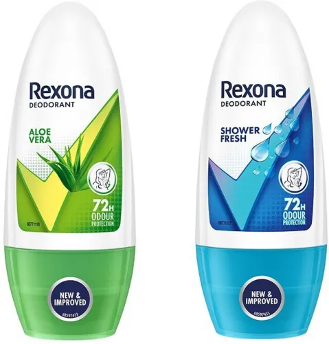 Image of Rexona Aloe Vera and Shower Fresh Underarm Roll On Deodorant Deodorant Roll-on - For Women (100 ml, Pack of 2)