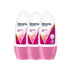 Rexona Powder Dry Underarm Roll-On Deodorant - 50 ml * pack of 3