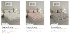 Reymond Bedsheets Set Starting at ₹314