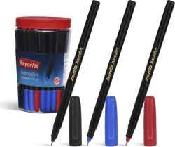  Reynolds Aeroslim Ball Pen (Pack of 70, Ink Color - Blue, Black, Red)