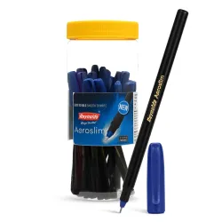 Reynolds AEROSLIM Ball Pen SET - 25 BLUE PENS