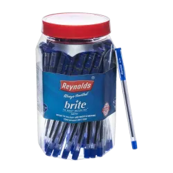 Reynolds Brite Ball Pen (Pack of 50, Ink Color - Blue)