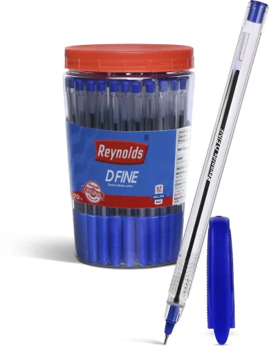 Image of Reynolds DFine Ball Pen  (Pack of 70, Ink Color - Blue)