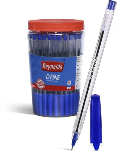 Image of Reynolds DFine Ball Pen (Pack of 70, Ink Color - Blue)