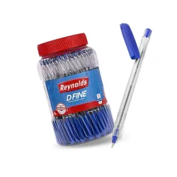 Reynolds DFINE Ball Pen SET 70 BLUE PENS WITH COMFORTABLE GRIP
