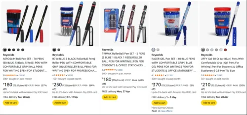 Image of Reynolds Pens starting ₹150 