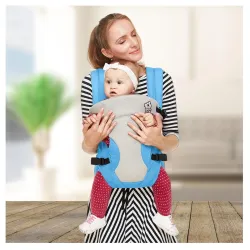 R for Rabbit Cuddle Snuggle Comfortable Baby Carrier for New Born Baby from 3 Months to 2 Years Baby (Blue Grey)