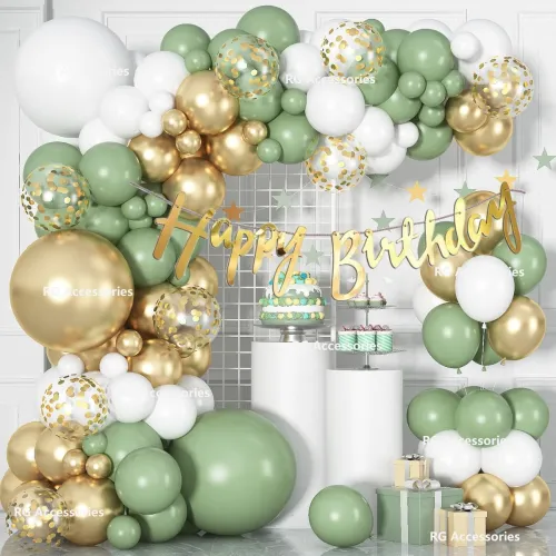 Image of RG Accessories Olive Green & Gold Balloon Kit (51 Pcs)
