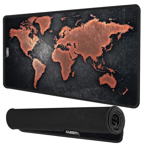Image of RiaTech Vintage World Map Print Large Mouse Pad