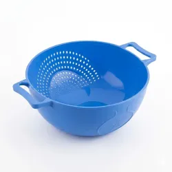 Rice Washer Bowl Kitchen Rinse Bowl with Side Drain Holes | Multiuse Washing Tub for Dal, Noodles, Produce & Grains | Easy Flow Straining Container with Grip Handles | BPA Free Utility Baske...