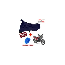 Riderscart 100% Waterproof, Dustproof & UV Protection Bike Cover Combo with Microfiber Glove and Storage Bag Body Covers