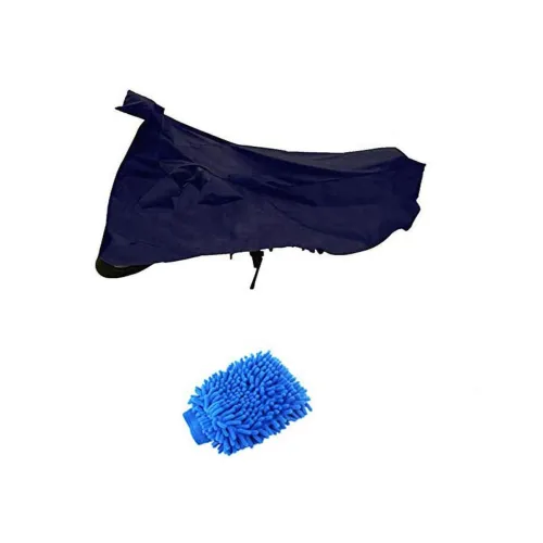 Image of Riderscart 100% Waterproof, Dustproof & UV Protection Bike Cover Combo with Microfiber Glove and Storage Bag Body Covers