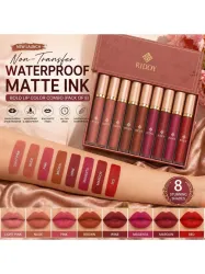 ridoy Set Of 8 Waterproof Liquid Matte Lipstick-3 ml Each