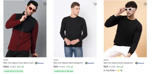 Image of Rigo Men's Sweatshirts upto 84% Discount