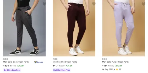 Image of Rigo Men's Track Pants upto 75% Discount