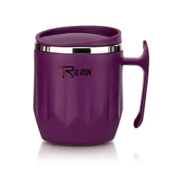 RILION Coffee Mug with Lid Insulated Stainless Steel for Tea Milk Mug Inner Stylist Double Wall Cup for Home & Office Us