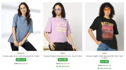 RIO BASIC Women’s Oversized Crew-Neck T-Shirt Starting At @₹160