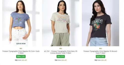 Image of RIO Women T-Shirt Starting Price ₹82
