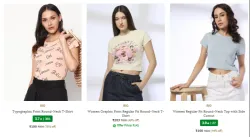 RIO Women Typographic Print T-Shirt Upto 75% OFF