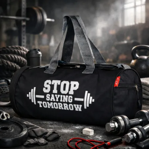 Image of Risen style Duffle/Gym Bag/Shoulder Bag for Men & Women (Black, Kit Bag)
