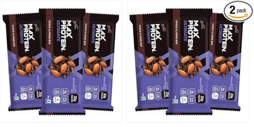 Image of RiteBite Max Protein Ultimate Choco Almond Protein Bars With 30G Protein, 10G Fiber & 21 Vit. & Minerals | 0 Added Sugar