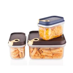 RITU Plastic Fridge Organizers Storage Box (Set of 3)