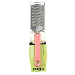 RITU Stainless Steel Cheese Grater for Kitchen | Ideal for Carrot, Ginger, Vegetable Slicer Grinder with Plastic Durable Handle | Rust -Free | Easy to Hold | Dishwasher Safe | Multicolor