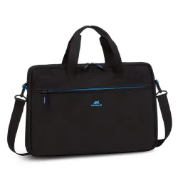 RivaCase Regent 8037 Black Laptop Bag 15.6inche Inches Smart Design Durability for both Versatility and Style Briefcase for Macbook Laptop with Smart Organizer, Professional Bag for Business...