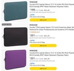 RivaCase Suzuka Laptop Bags Starts @ ₹199