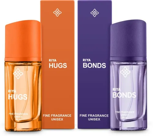 Image of RIYA Hugs and Bonds Perfume for Unisex | 20 ml Each| Set of 2 |Long Lasting Fragrance Eau de Parfum - 40 ml (For Men &