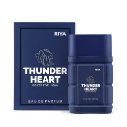 Riya Thunderheart - Beats For India (Blue) 100ml Perfume For Unisex, Liquid Eau De Parfum With Long Lasting Fragrance, C