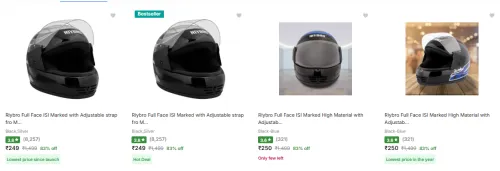 Image of Riybro Biker Helmets Starting @ ₹249
