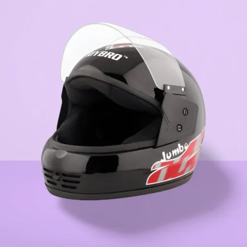 Image of Riybro Full Face ISI Marked High Material with Adjustable strap for Men & Boy Riding Motorbike Helmet (BLACK-RED)