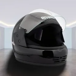 Riybro Full Face ISI Marked High Material with Adjustable strap for Men & Boy Riding Motorbike Helmet  (Black)