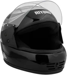 Riybro Full Face ISI Marked Bike Helmet (Black /Silver)