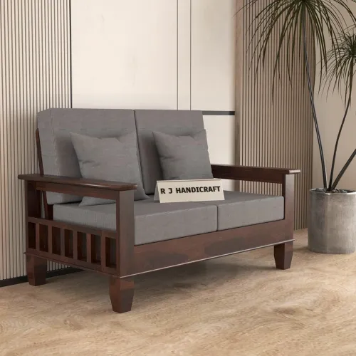 Image of RJ Handicraft Sheesham Wood 2-Seater Sofa
