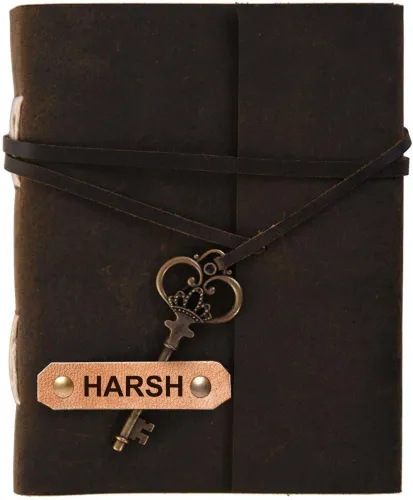 Image of Rjkart HARSH embossed Leather Cover Diary With Key Lock