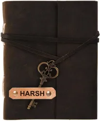 Rjkart HARSH embossed Leather Cover Diary With Key Lock