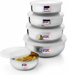 RK Stainless Steel Plastic Utility Container (Pack of 5)