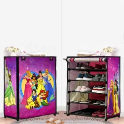  Rmerchants Pink Princess 5-Layer Shoe Rack With Cover