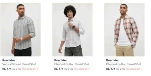 Image of Roadster Casual Shirt Upto 85% OFF