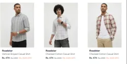 Roadster Casual Shirt Upto 85% OFF