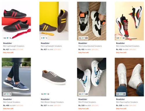 Image of Roadster Casual Shoes @ Minimum 80% Discount