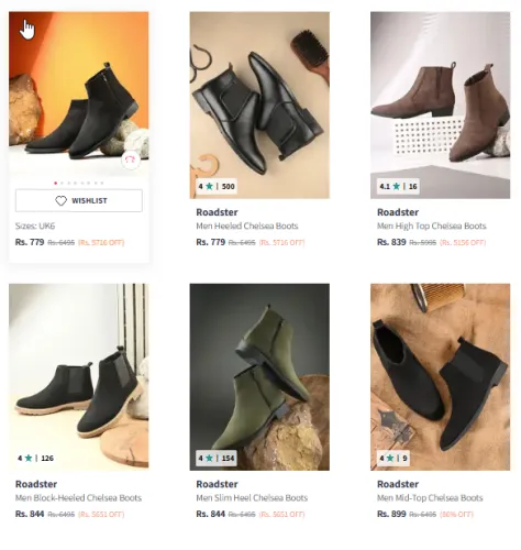 Image of Roadster Chelsea Boots Starting at ₹779