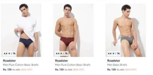 Image of Roadster Clothings & Apparels at minimum 80% Discount