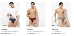 Roadster Clothings & Apparels at minimum 80% Discount