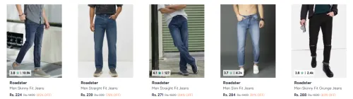 Image of Roadster jeans starting @ ₹224