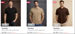 Roadster Men Collar Tshirts Upto 80% Discount